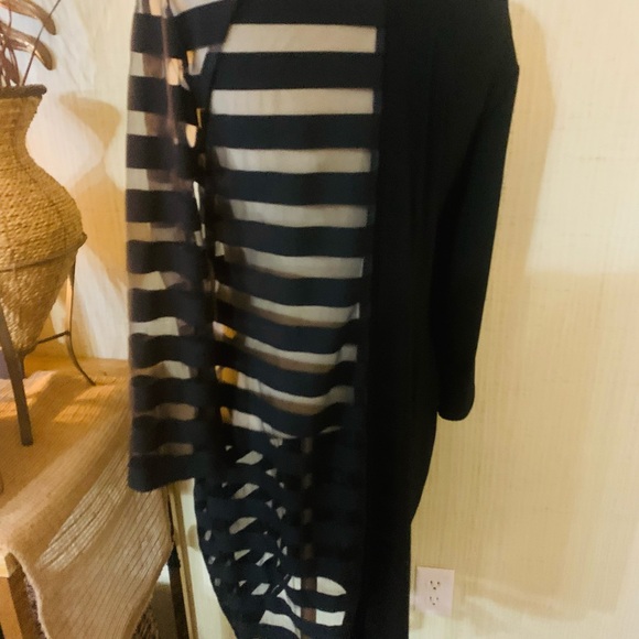 Black Stripe Bodycon Dress - Picture 4 of 4
